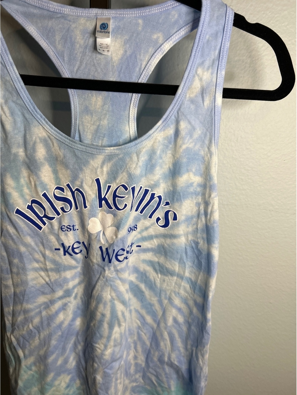 Colortone Irish Kevin's Key West Tie-Dye Racerback Tank Top XL